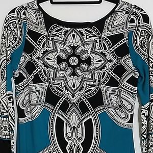 Teal and Black Dress